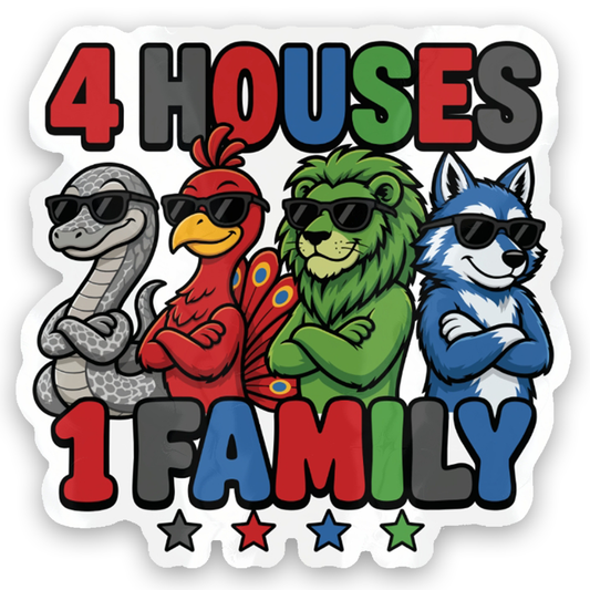 4 Houses 1 Family Sticker