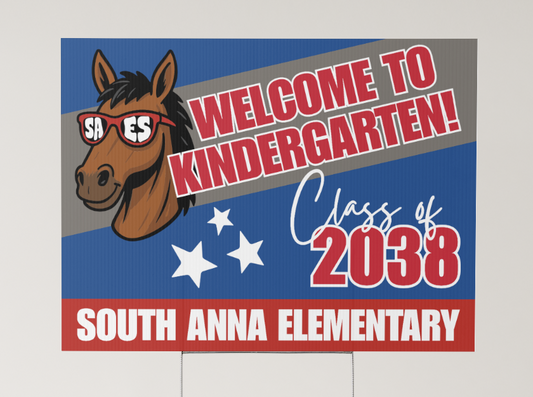 Kindergarten Yard Sign